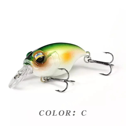 38mm 8g topwater mini crankbait isca de pesca flutuante wobbler isca dura artificial para pique walleye baixo plástico swimbait enfrentar