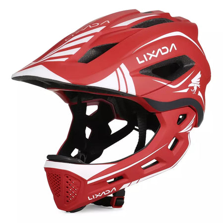 Lixada crianças 2-em-1 destacável capacete facial completo crianças esportes capacete de segurança da bicicleta equipamentos de proteção crianças capacete de ciclismo