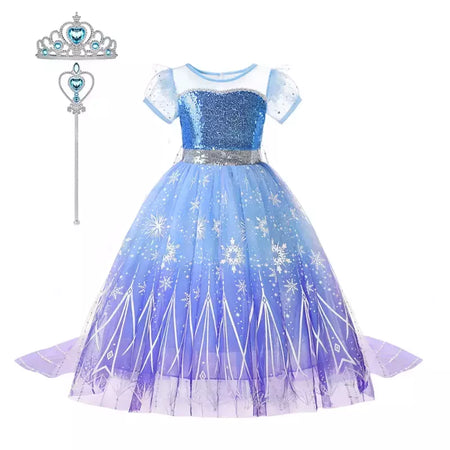 Elsa menina vestidos princesa traje crianças lantejoulas fantasia crianças cosplay rainha roupas halloween carnaval vestidos de festa