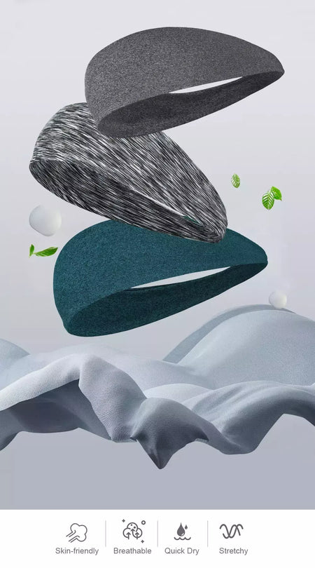Elastic Absorbent Sports Headband para homens e mulheres, bandagem de cabelo, suor, corrida, fitness, ciclismo, corrida, tênis, ioga, academia
