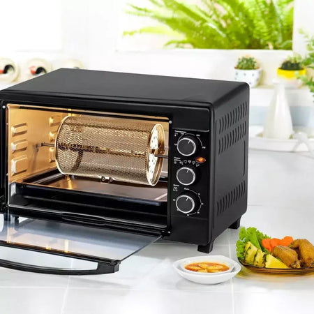 Gaiola para grelhar de cozinha, forno rotativo, cesta de manutenção fresca para assar, churrasco, acampamento ao ar livre, rack de churrasco reutilizável
