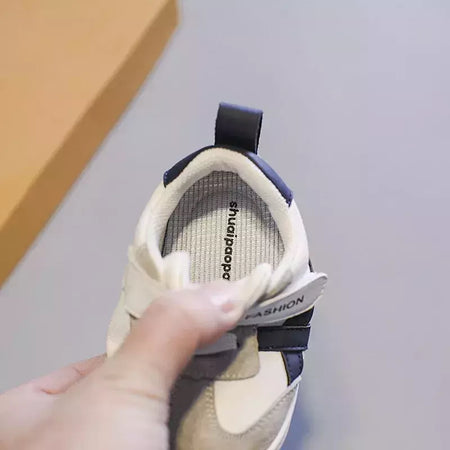 Sapatilhas antiderrapantes brancas para crianças, sapatos casuais, respirável, gancho, ao ar livre, crianças, criança, meninos, meninas, design de moda