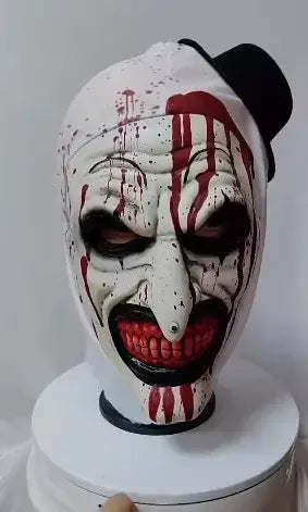 Assustador Terrifier 3 Máscara Cosplay Arte de Halloween O Palhaço Sangrento Látex Adereços Macio Festa Adultos Terrifier Traje Máscaras Disfraz