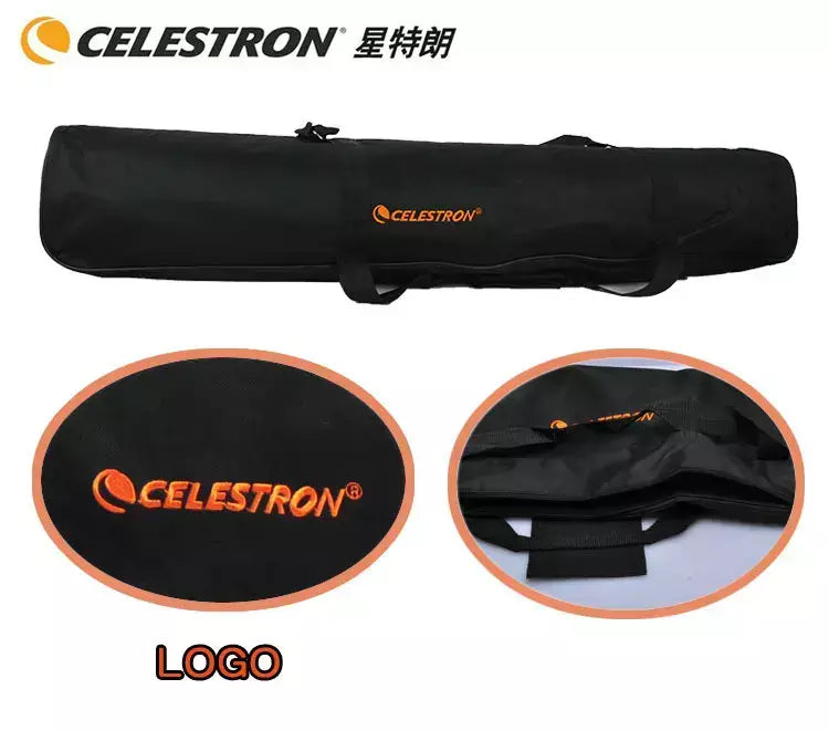 Bolsa de ombro para telescópio astronômico, bolsa de ombro 98-110cm com vários bolsos para celestron astromaster 80eq 90eq