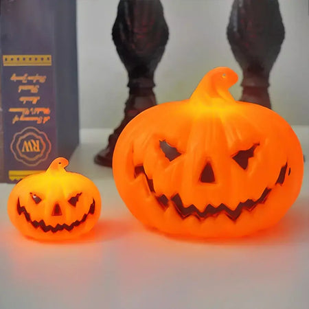 Lanterna de abóbora luz de vela halloween crânio fantasma rosto lâmpada crianças presente para o quarto jardim festa decoração atmosfera luz