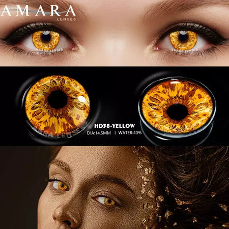 AMARA-Lentes de Contato Coloridas Anime Cosplay, Hoshino Ai Pupil, Anime Colorido, Halloween, 2 Unidades, 1 Par