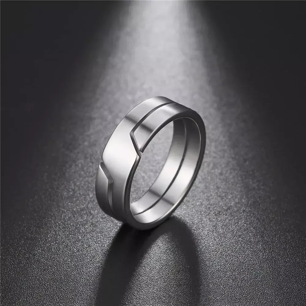 Skyrim anel de aço inoxidável para homens mulheres preto minimalista casual anéis de dedo 2025 casal jóias presente de casamento para amante