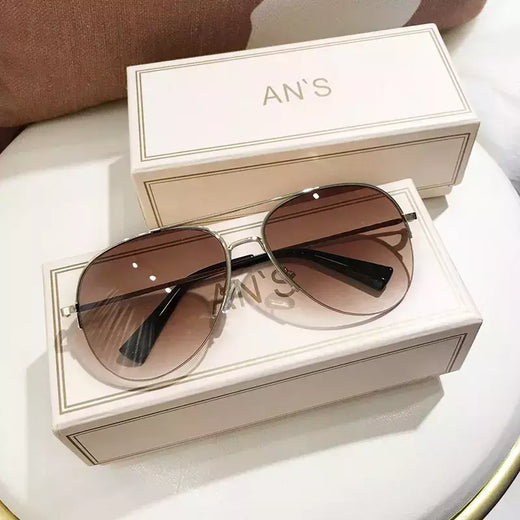 Óculos de sol gradiente anti-reflexo para homens, armação grande, óculos de sol piloto, uv400, moda