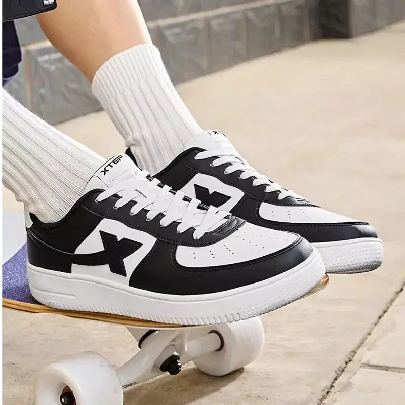 Xtep sapatos de skate antiderrapante resistente ao desgaste casual branco casal tênis de skate masculino feminino sapatos de marca de luxo 881219319851