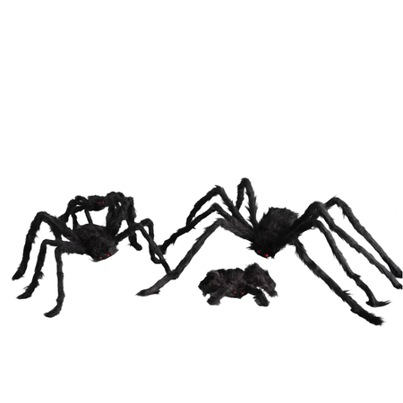 Halloween grande aranha de pelúcia horror decoração de halloween festa prop ao ar livre aranha gigante decoração 30-200cm câmara brincadeira aranha preta