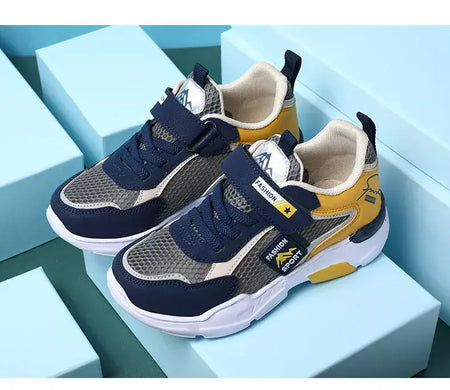 Única rede crianças sapatos meninos tênis verão respirável superfície antiderrapante meninas tênis casuais esportes correndo sapatos ao ar livre
