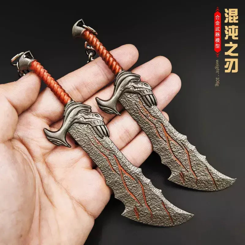 13 cm god of wars 5 jogo periféricos lâminas do caos metal artesanato arma modelo colecionável ornamentos criativo presentes de aniversário brinquedo