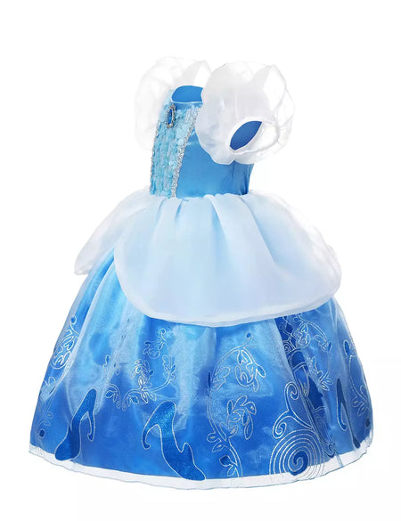 Crianças cosplay traje menina verão pageant lantejoulas fantasia crianças cinderela carnaval roupas princesa vestido de aniversário 3-10 ano