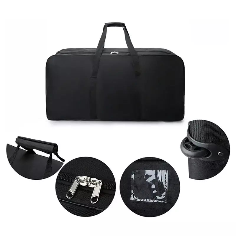 Sacos de roda dobráveis saco de armazenamento de bagagem com rodas grande capacidade carry on bagagem transportadora expansível trole mala