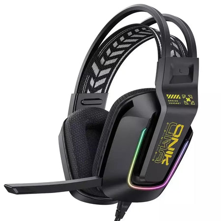 ONIKUMA X13 Gaming Headset com microfone RGB luzes sobre a orelha fone de ouvido com fio para PC laptop jogos e música
