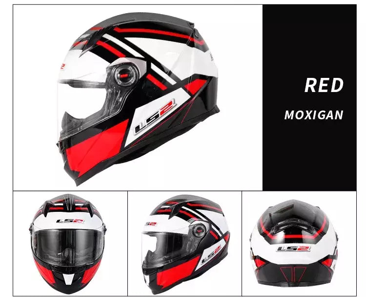 Ls2 rosto cheio capacete da motocicleta das mulheres dos homens capacete de motocross de alta resistência abs escudo 3c aprovado acessórios da motocicleta ff358
