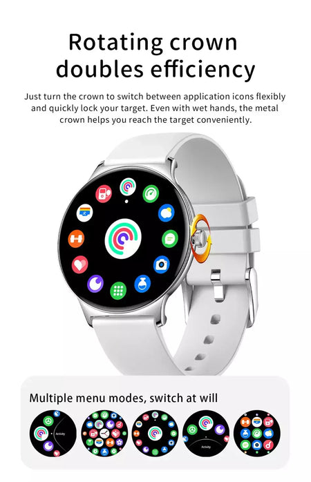 Para huawei novo ultra fino amoled relógio inteligente tela feminina sempre exibir tempo freqüência cardíaca bt chamando high-end moda smartwatch