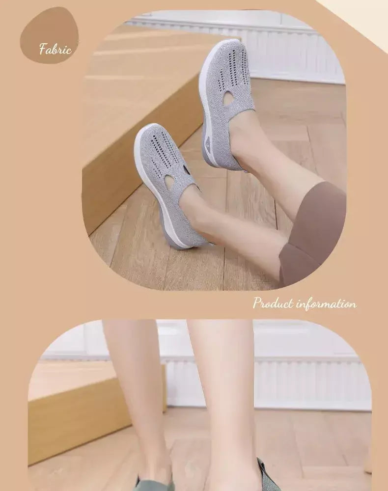 2025 tênis feminino respirável deslizamento em sapatos de caminhada malha baixa superior das mulheres sapatos vulcanizados sola macia sapatos femininos leves