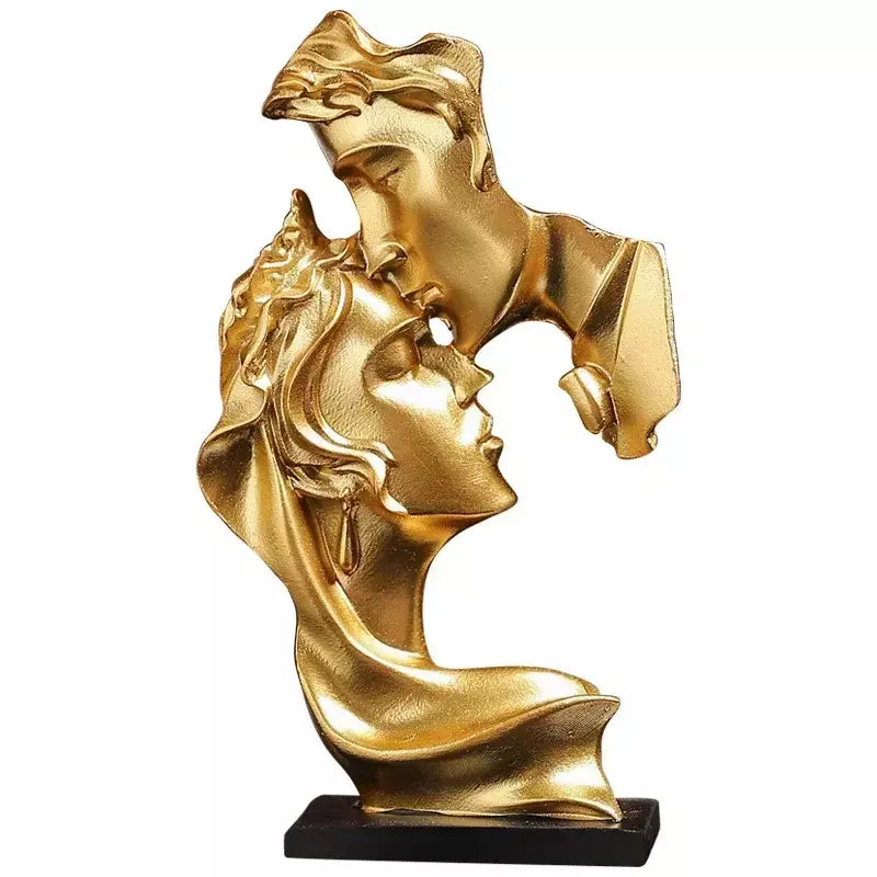 Mini resina amantes estátua estatueta beijando postura modelo artesanato escultura ornamento decoração para casa desktop armário de vinho decoração