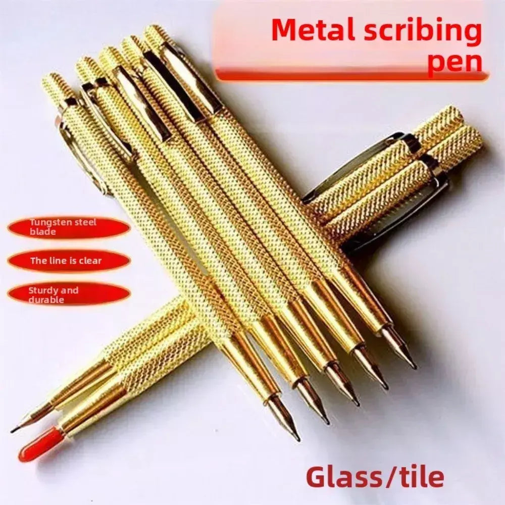 1/2/5 pçs diamante scriber caneta ponta de aço tungstênio marcador de carboneto caneta gravura para vidro cerâmica metal madeira gravura ferramentas manuais