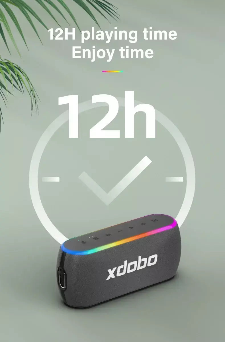 60w xdobo x8 iii alto-falante bluetooth subwoofer sem fio ipx7 6600mah banco de potência baixo duplo alto-falante ao ar livre para telefone inteligente tv
