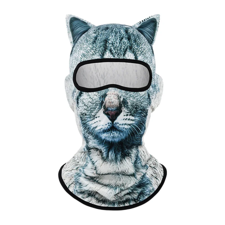 Balaclava de gato 3d para motocicleta, cachorro fofo, máscara facial completa, chapéu de esqui, forro de capacete, ciclismo, cosplay, máscaras de festa de halloween