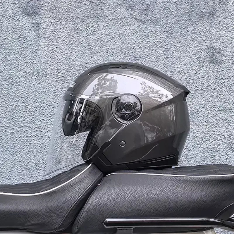 Capacete de motocicleta masculino e feminino quatro estações capacete para motocicleta cascos para moto lente dupla