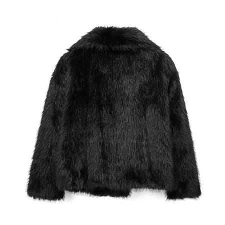 TRAF-Jaqueta feminina de tecido de lantejoulas de metal, casaco solto, gola alta, manga comprida, outerwear feminino chique, outono, inverno, 2023