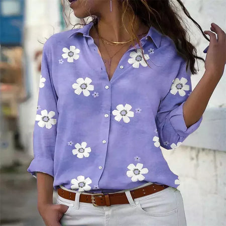 Camisa havaiana de mangas compridas para senhoras, roupas de praia ao ar livre para férias, quintal super grande 6XL, moda feminina, explosão, 2024