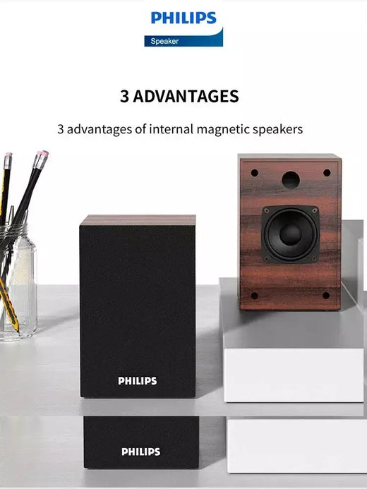 Philips SPA20 Alto-falante Bluetooth com som surround de 360 graus Bluetooth estéreo sem fio para computador Macbook laptop