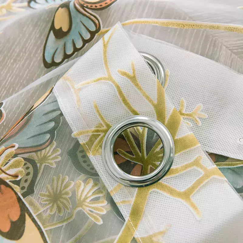 Tule Floral em Cortinas Puras, Tratamento Janela, Painel Persianas, Sala de estar, Quarto, Cozinha, Sombra, Roxo, Peônia