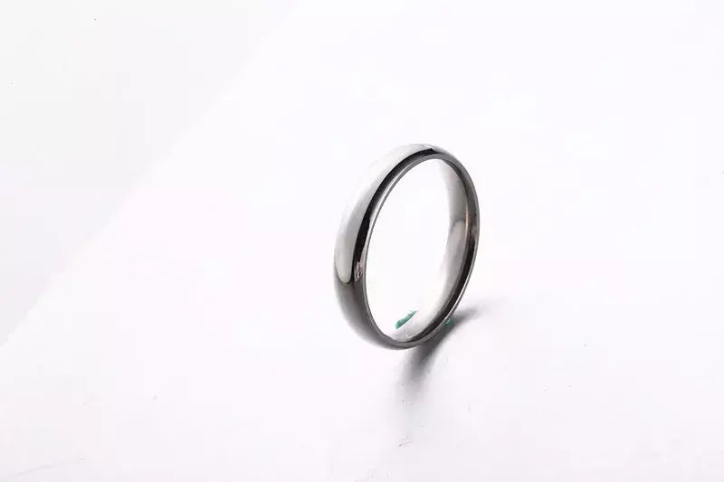 Anel de titânio simples de 6mm, feminino, masculino, evita alergias, alto polimento, anéis de casamento, aço inoxidável, casal, joias de dedo, presentes