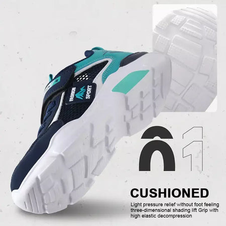 Única rede crianças sapatos meninos tênis verão respirável superfície antiderrapante meninas tênis casuais esportes correndo sapatos ao ar livre