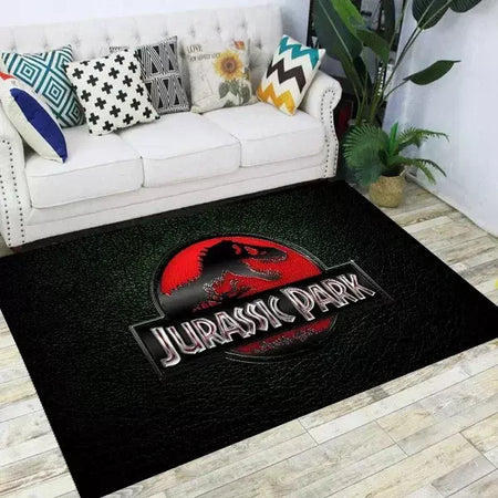 Jurassic park dinossauro dos desenhos animados tapetes antiderrapante área para sala de estar quarto pé almofada decoração, criança jogo tapete