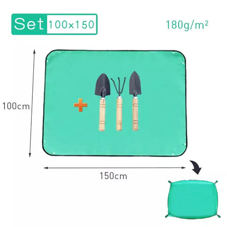 Tapete de plantio dobrável à prova d'água, tapete de jardim para vaso de flores, transplante, mistura de solo, ferramenta de poda de plantas