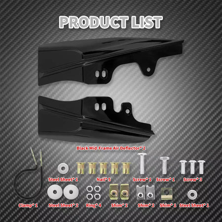 Motocicleta mid-frame defletor de ar escudo térmico guarnição capa para harley touring electra street glide road king fltrx 2001-23 24-up