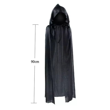 Terror ponto festa de halloween cosplay crianças adulto morte capa preta, halloween morte crânio esqueleto bola traje prop conjunto
