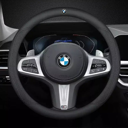 Para bmw m capa de volante do carro g20 f11 e87 f30 f10 x3 g01 x5 f40 f16 m3 x1 x7 1 3 5 7 série couro antiderrapante acessórios