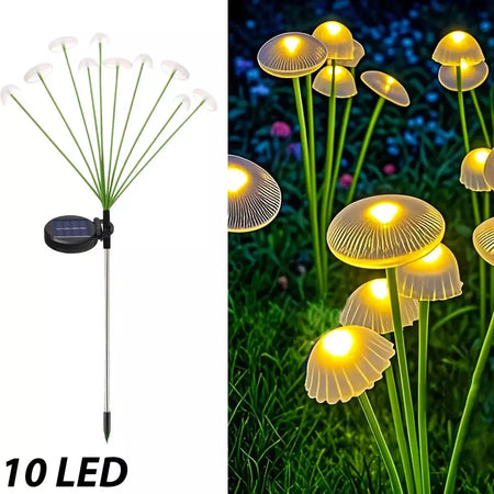 Luzes solares ao ar livre led solar cogumelo gramado luzes à prova dwaterproof água festa quintal pátio caminho lâmpada medusa para decoração de jardim