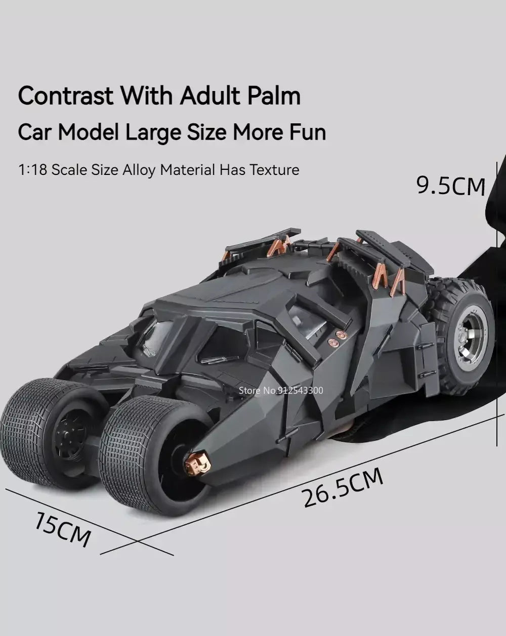 Grande escala 1:18 batmobile modelo de carro brinquedo o cavaleiro das trevas trilogia som luz deslizante spray liga veículos modelos ornamentos presentes