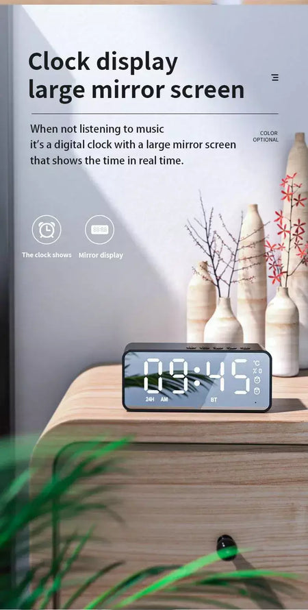G50 alto-falante sem fio bluetooth com mini cartão fm espelho despertador tenda de áudio recebendo invite de voz k