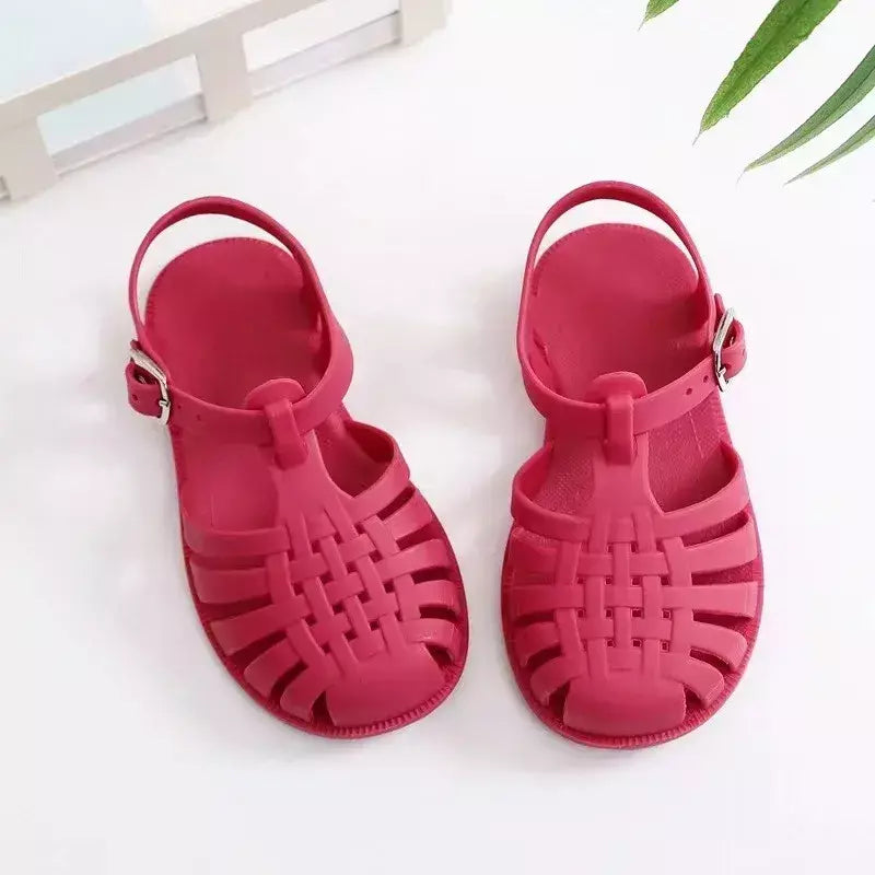 Criança sapatos de praia para o mar verão meninas sandálias gladiador bebê macio antiderrapante princesa geléia sapatos menino romano flip-flops
