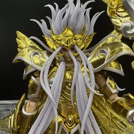 Saint seiya mito pano ex cabeça escultura/3 faces + cabelo ophiuchus odysseus 13th ouro perdido lona/lc nd cavaleiros do zodíaco figura