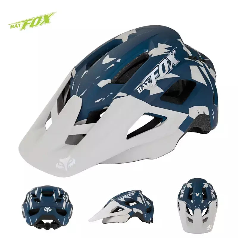 Batfox capacete de bicicleta mtb ajustável, leve, respirável, forro confortável, esportes ao ar livre, chapéu seguro para homens e mulheres, capacete de ciclismo