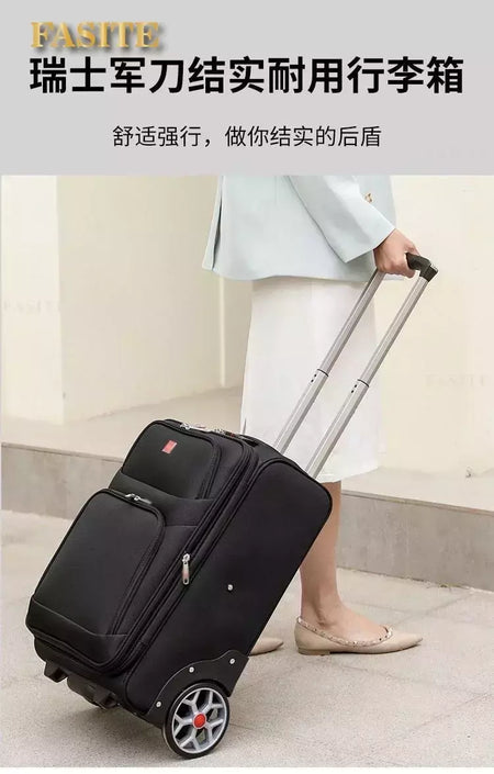 Trolley impermeável mochila com rodas grandes, continuar, viagem preguiçosa, bagagem de mão, novo, 22";;VERDADEIRO;;"a,19