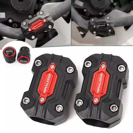 Para royal enfield himalayan 450 411 400 acessórios guarda motor da motocicleta pára-choques proteção guarnição guarda blocos tampas da válvula do pneu
