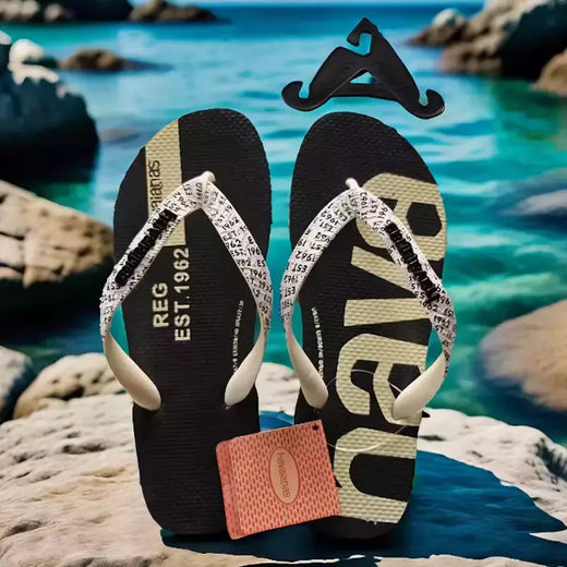 Havaianas-Sapatos de praia masculinos, antiderrapante para os pés, verão