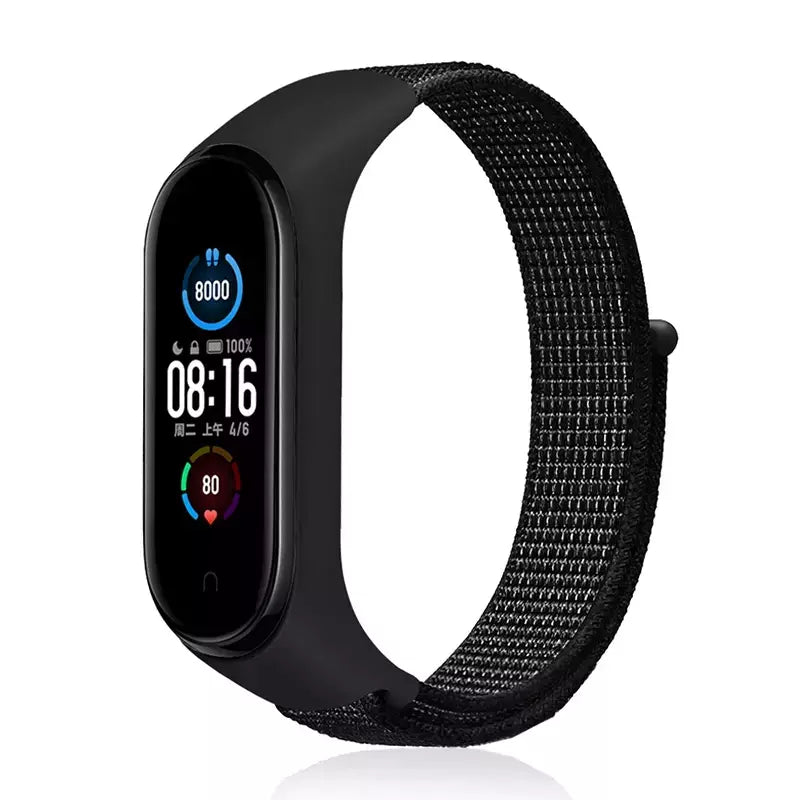 Correia de nylon para Xiaomi Mi Band, pulseira esportiva confortável, pulseira para Mi Band 7, 6, 5, 4, 3