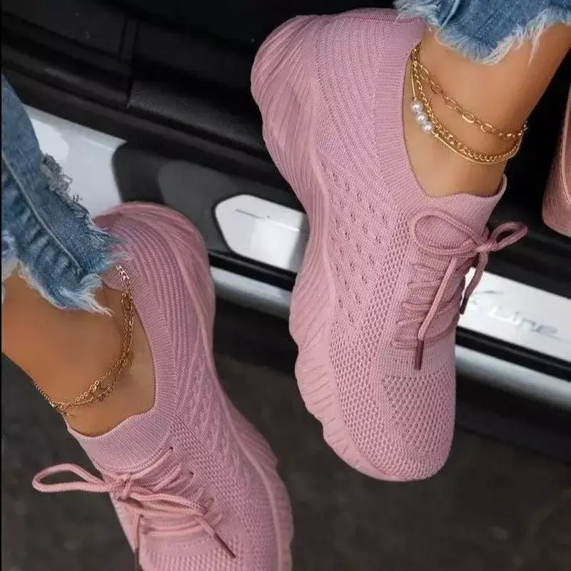 Sapatos esportivos casuais vermelhos para mulheres conforto malha tênis luz tênis feminino 2025 novo plus size 43 estudante sapato vulcanizado