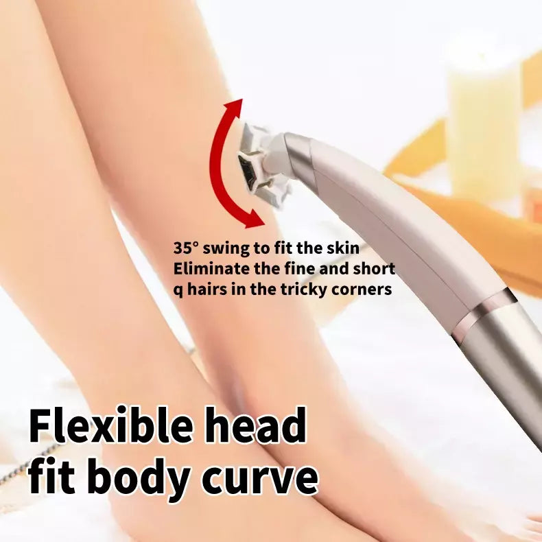 Portátil USB recarregável indolor feminino barbeador, perna e axila cabelo, aparador de barbear elétrico para mulheres, senhoras